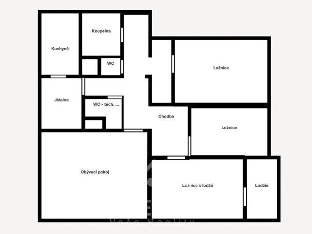 Prodej bytu 4+1 90 m², Křiby, Zlín