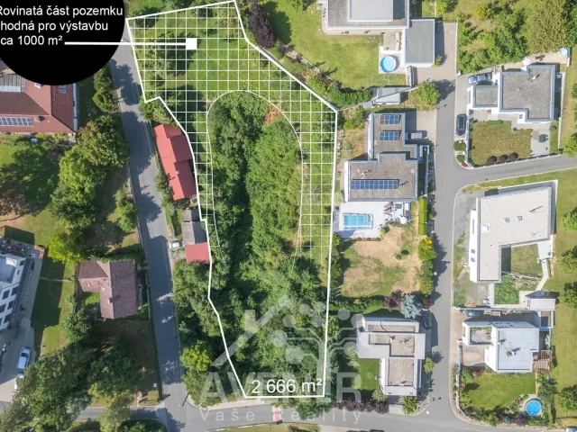 Prodej stavebního pozemku 2666 m²,Zlín - Příluky