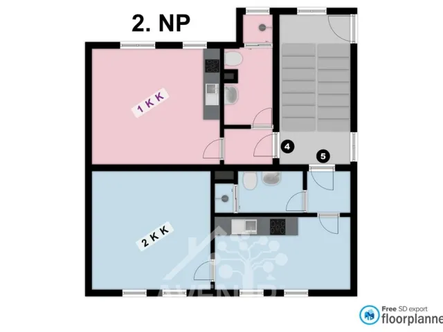 Pronájem bytu 2+kk 39 m², Saskova, Jablonec nad Nisou