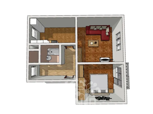 Prodej bytu 2+1 56 m², Náchodská, Velké Poříčí