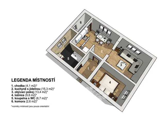 Prodej bytu 2+kk 55 m², Větrná, Broumov - Nové Město