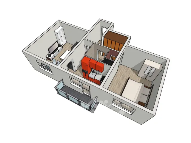 Prodej bytu 2+1 52 m²,Kryblická, Trutnov - Kryblice