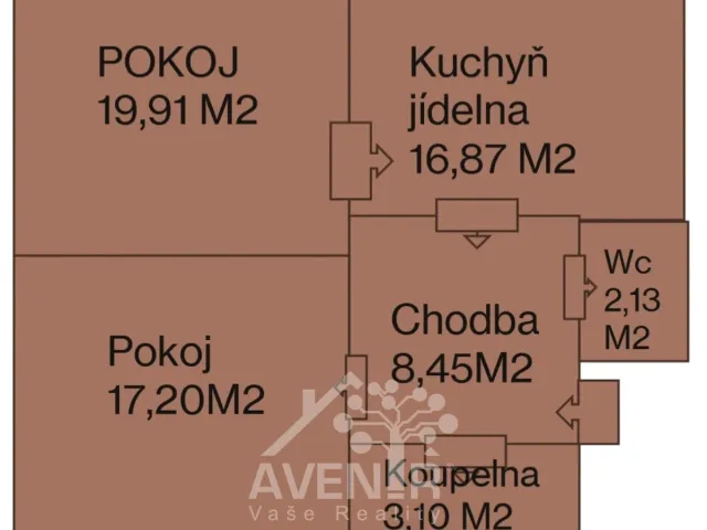 Pronájem bytu 3+kk 68 m², U Družiny, Liberec - Liberec XXV-Vesec