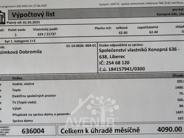 Prodej bytu 3+1 63 m², Konopná, Liberec - Liberec XIV-Ruprechtice