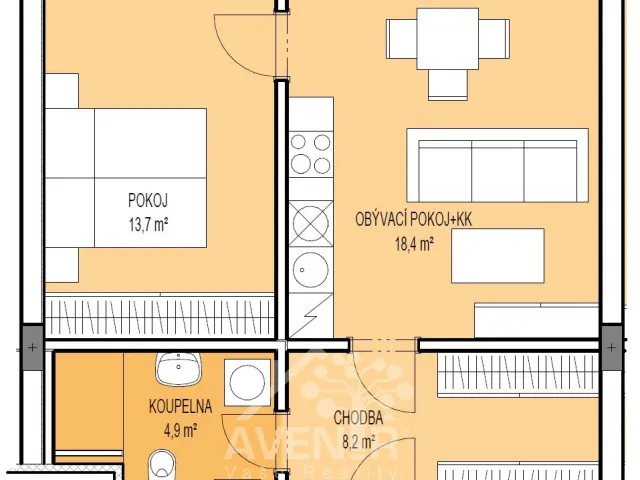 Pronájem bytu 2+kk 48 m², U Nisy, Liberec - Liberec III-Jeřáb