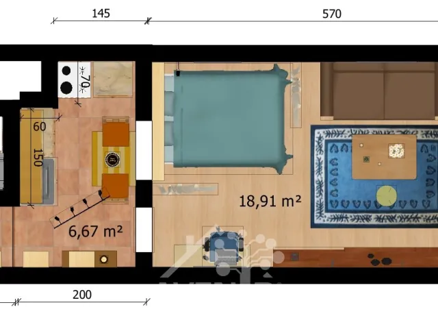 Prodej bytu 1+kk 34 m², Nad Školou, Liberec - Liberec XXX-Vratislavice nad Nisou