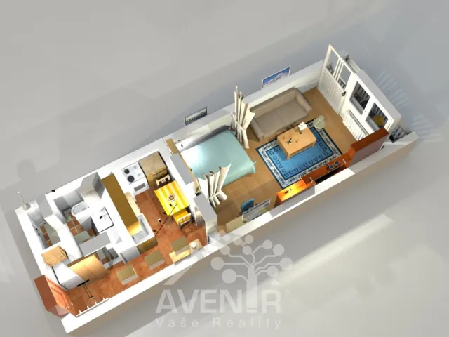 Prodej bytu 1+kk 34 m², Nad Školou, Liberec - Liberec XXX-Vratislavice nad Nisou