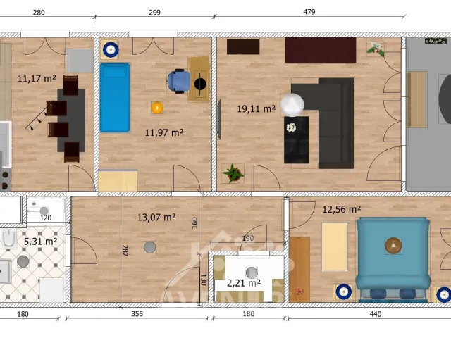Pronájem bytu 3+1 75 m², Haškova, Liberec - Liberec VI-Rochlice