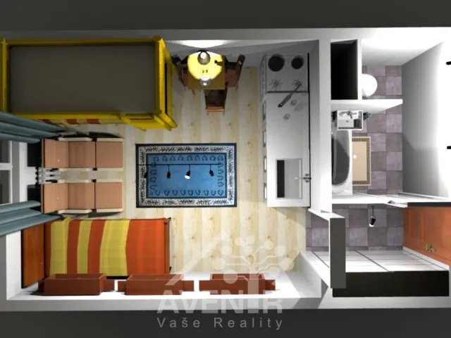Prodej bytu 1+kk 19 m², Velké Hamry