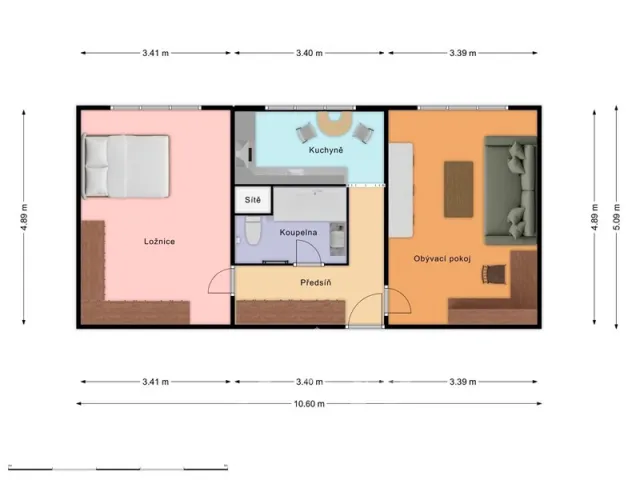 Prodej bytu 2+1 53 m², Nad úžlabinou, Praha - Malešice