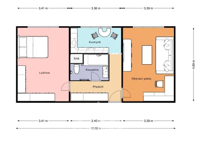 Prodej bytu 2+1 53 m², Nad úžlabinou, Praha - Malešice