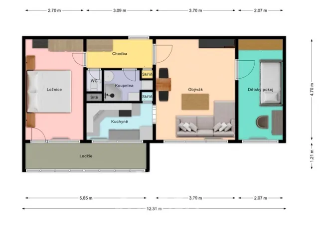 Prodej bytu 3+kk 54 m², Bohušovická, Praha - Prosek